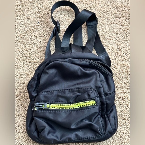 Olivia Miller Mini Black Backpack | Alphabet styled zipper | Excellent Condition - Picture 1 of 9